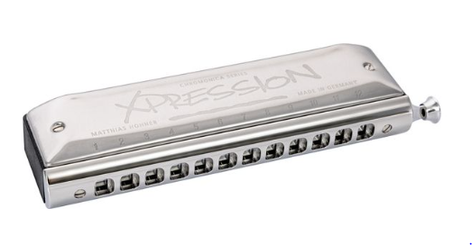 Harmonica chromatique Hohner Xpression 48 - 12 trous - C / Do