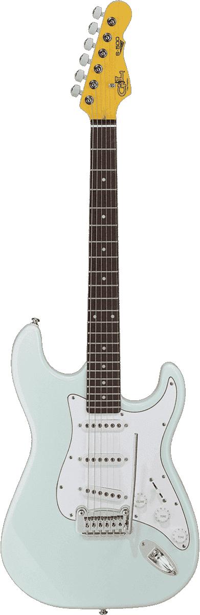 Guitare G&L Tribute S-500 Sonic Blue touche palissandre