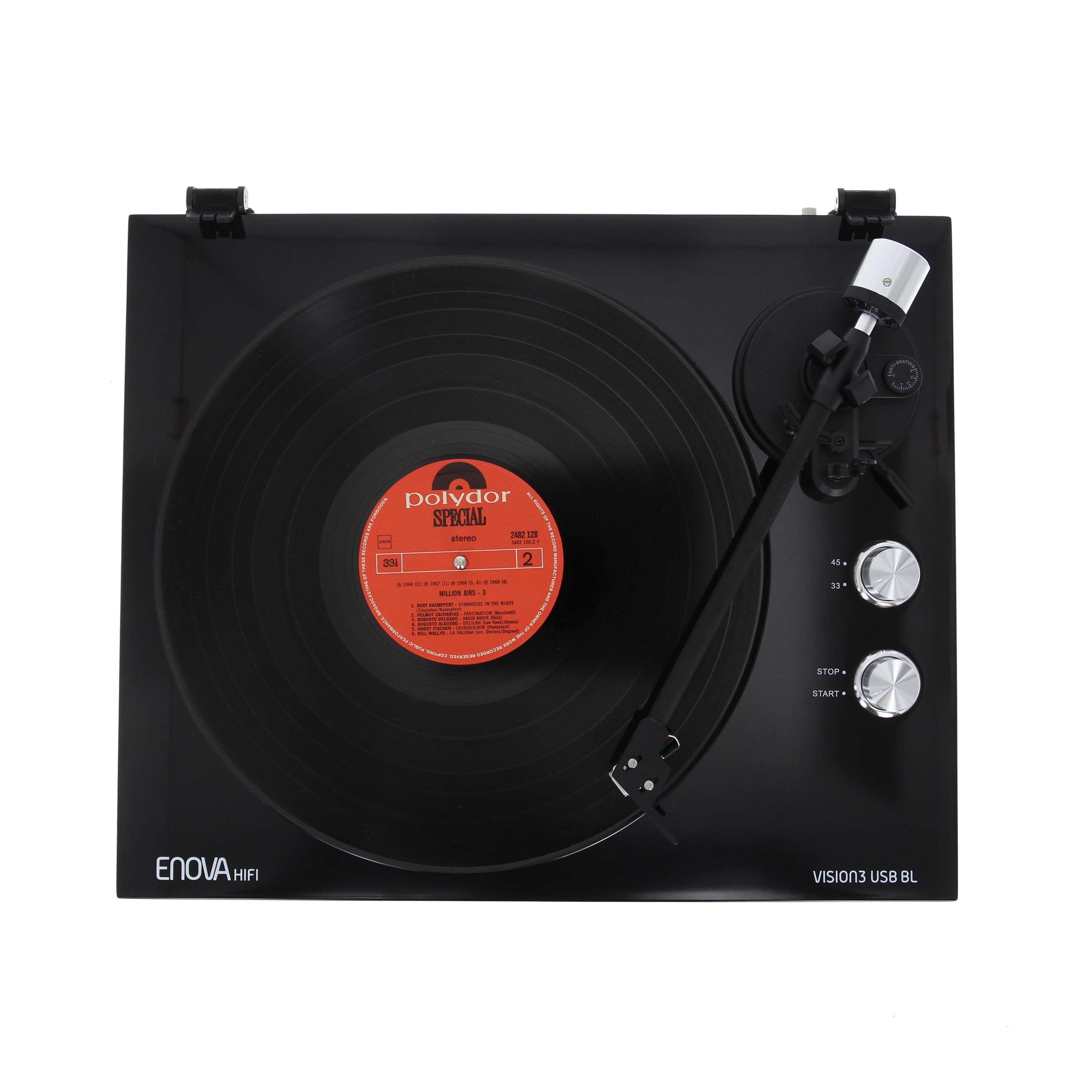 Platine vinyle VISION3 USB BL