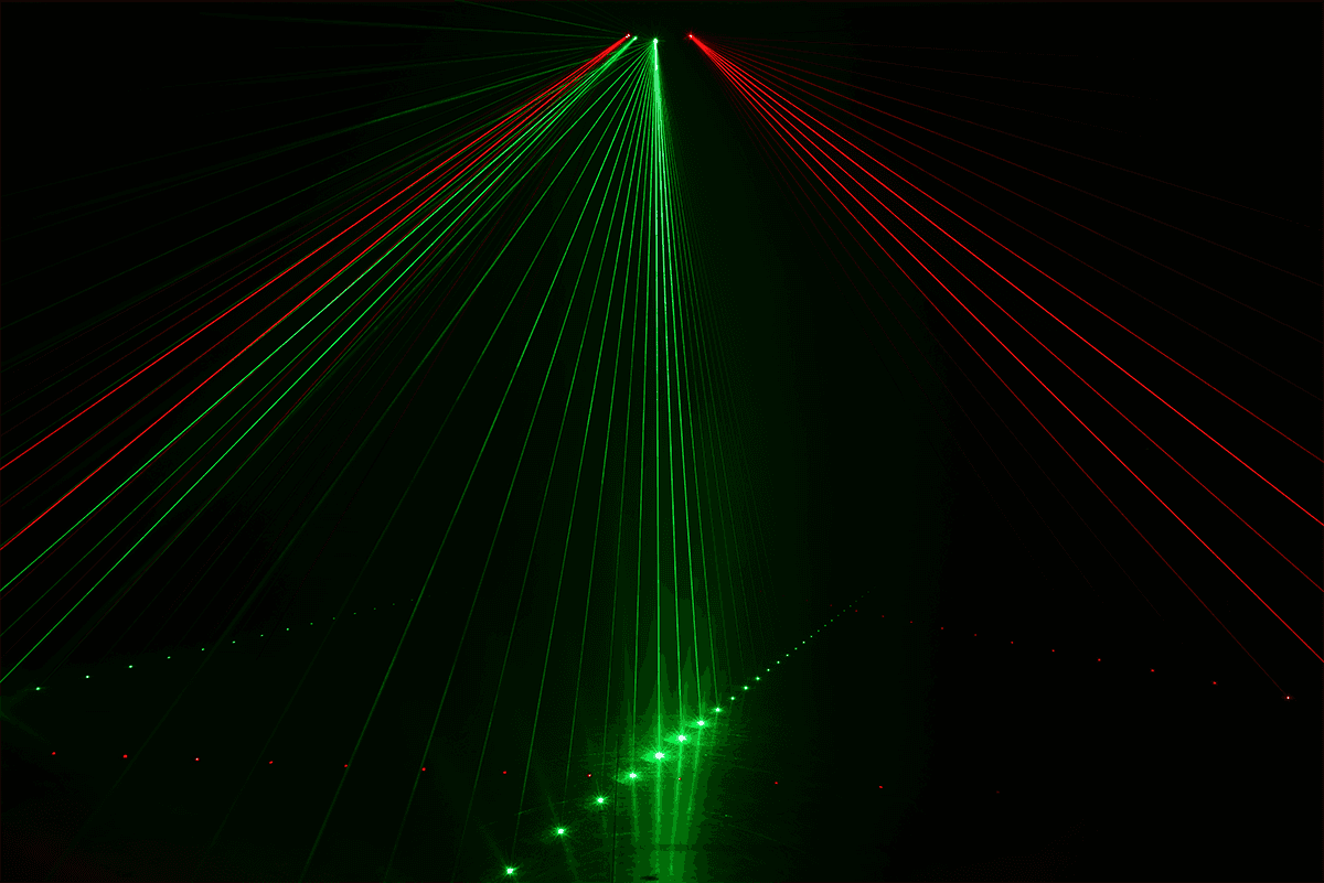 ALGAM LIGHTING - SPECTRUMSIXRGB Laser d\'animation 6 faisceaux 360mW RGB