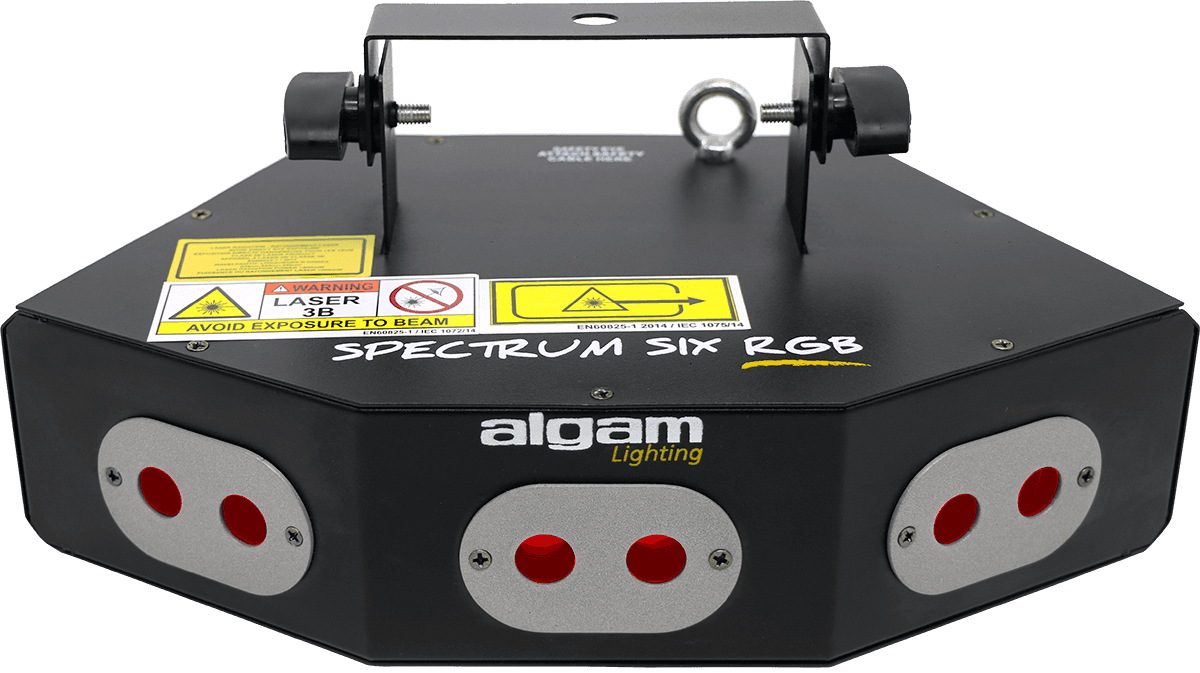 ALGAM LIGHTING - SPECTRUMSIXRGB Laser d\'animation 6 faisceaux 360mW RGB