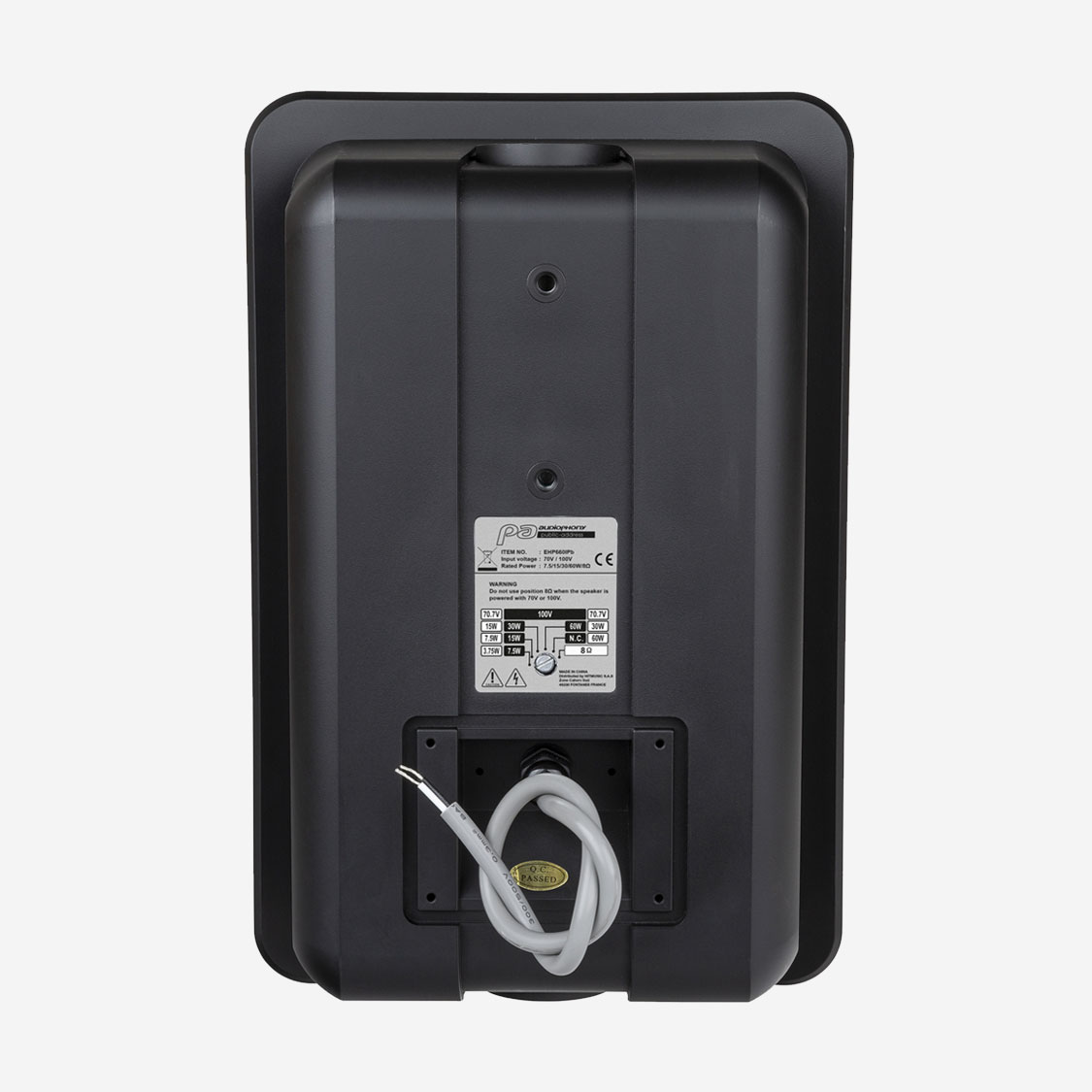 Audiophony - EHP660IPb - Enc.tropicalisée 6\' 100V 7~60W/8 Ohms - noire - vendu par paire