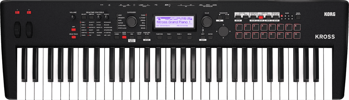 CLAVIER KORG KROSS2-61-MB 61 notes - version noir mat