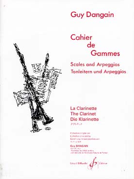 Cahier de gammes - Dangain - Clarinette méthodes - études