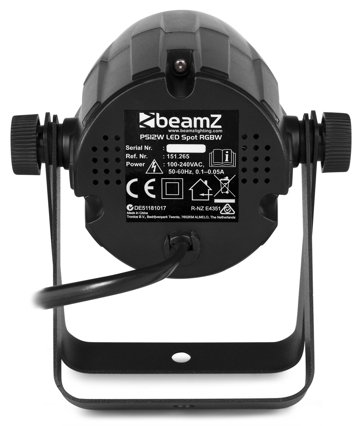 Beamz - SPOT LED PIN À LED 12 W 4-EN-1 RGBW - PS12W