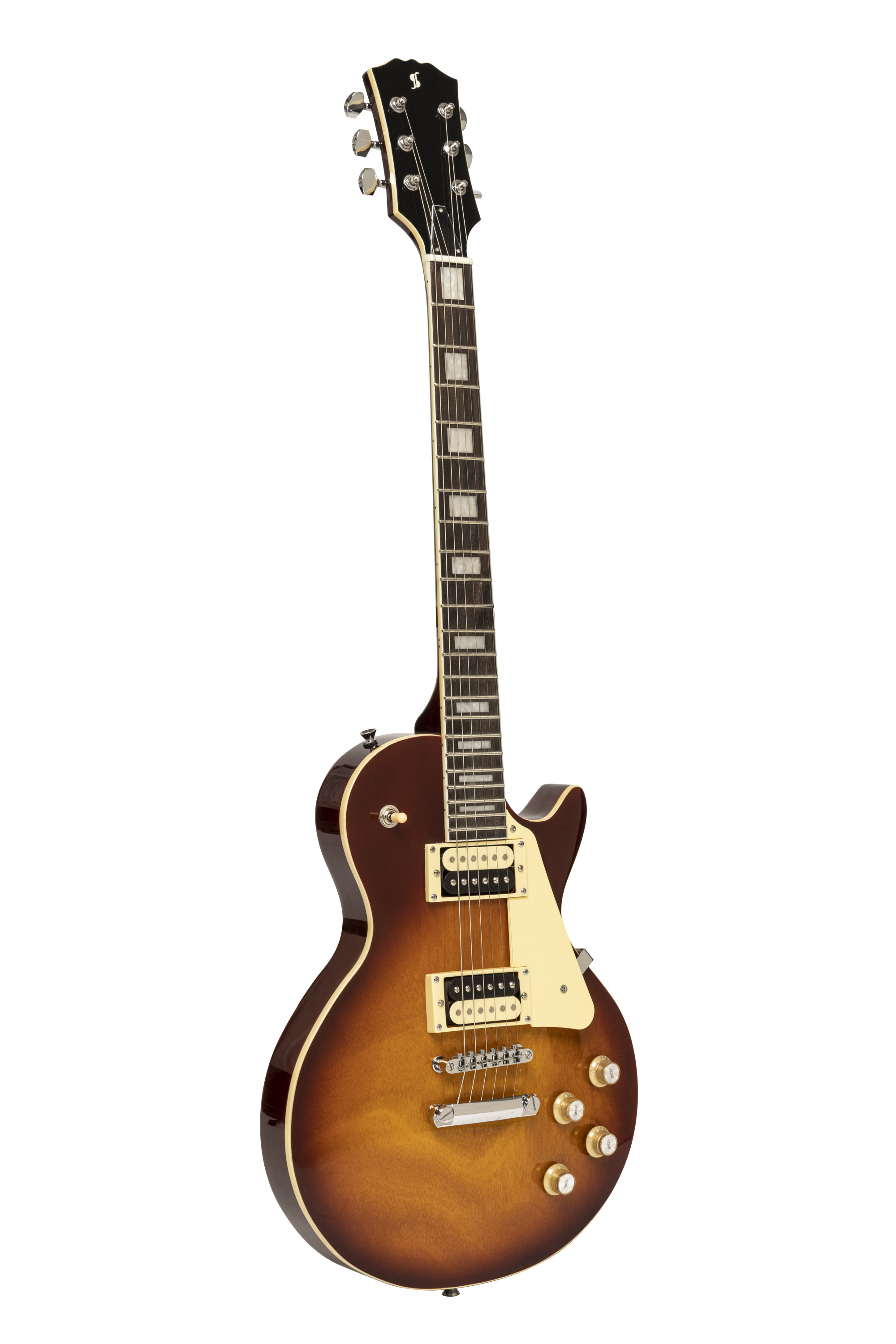 STAGG SEL-STD VSB Guitare électrique série Standard L, avec corps bombé en acajou massif - Violin Sunburst