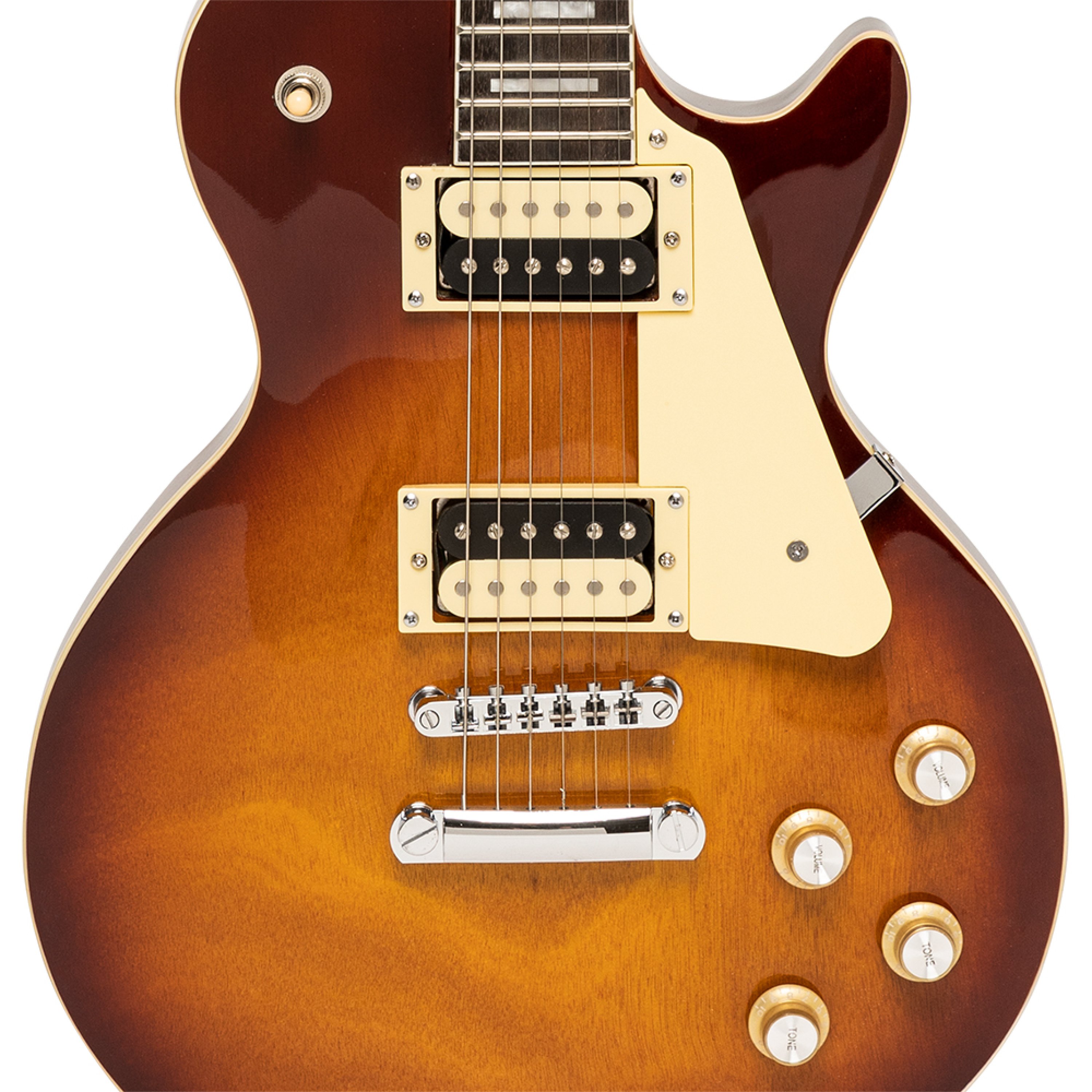 STAGG SEL-STD VSB Guitare électrique série Standard L, avec corps bombé en acajou massif - Violin Sunburst