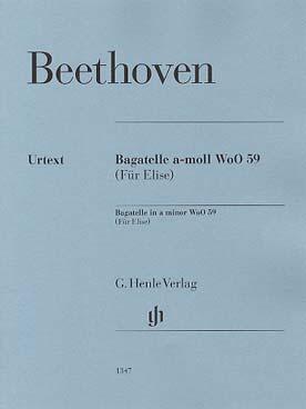 PARTITIONS BEETHOVEN lettre à elise ed henle verlag