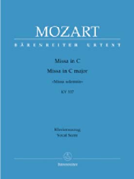 Missa solemnis K 337 en do M pour SATB et piano