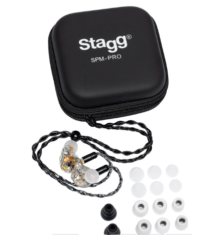 STAGG ECOUTEURS IN EAR 3 TRANSDUCTEURS Transparent