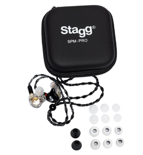 STAGG ECOUTEURS IN EAR 3 TRANSDUCTEURS Noir