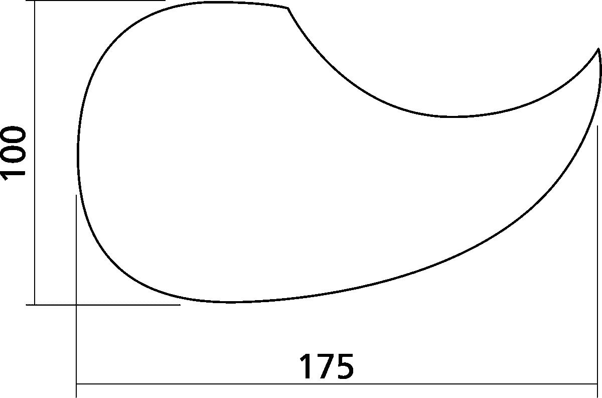 YELLOW PARTS - EZ1111T Folk - Pickguard Goutte d'eau écaille