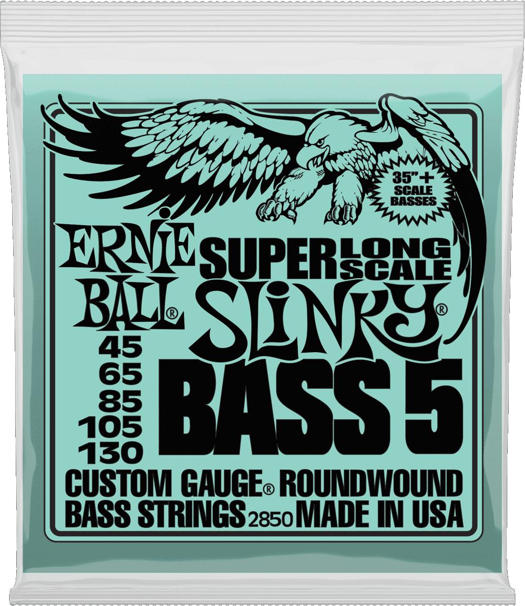 Jeux -ERNIE BALL -CEB 2850 Jeux - Slinky super long 5c 45-65-85-105-130