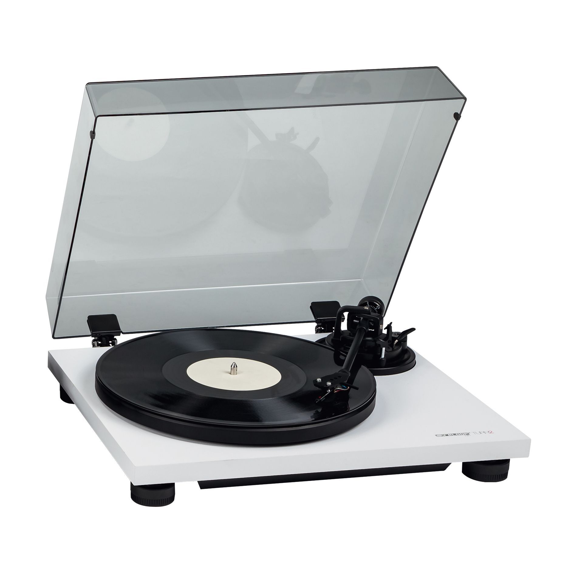 PLATINE RELOOP TURN2 WHITE Platine vinyle Hifi blanc avec bras de lecture droit