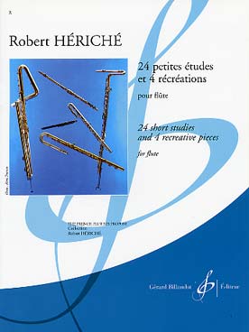 PARTITIONS ROBERT HERICHE 24 PETITES ETUDES ET 4 RECREATIONS POUR FLUTE