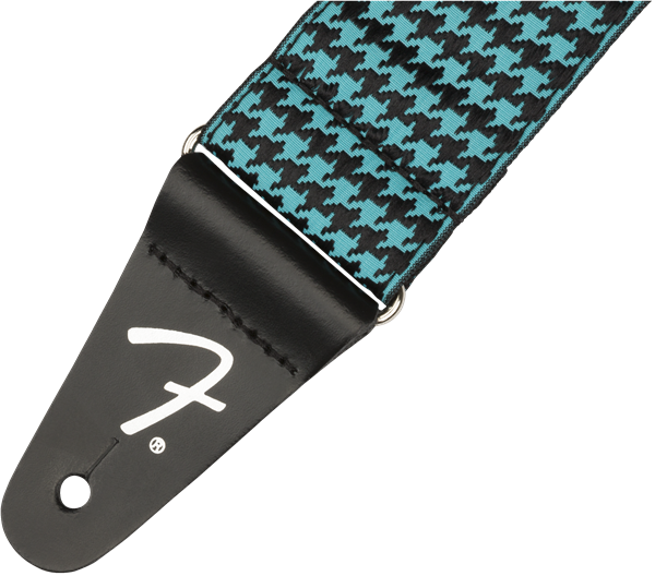 Sangle Fender Houndstooth Jacquard Teal Bleu