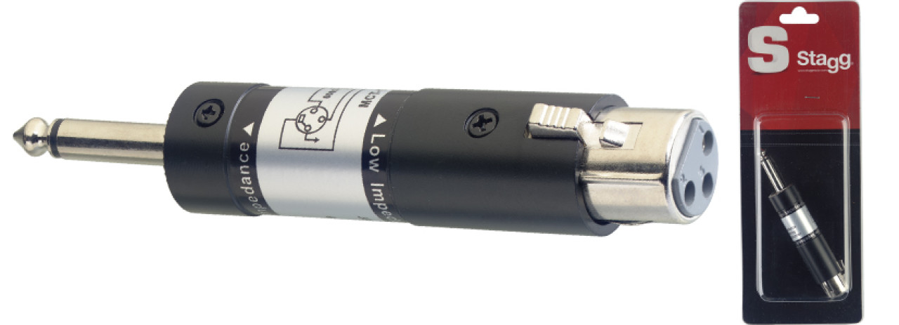 Adaptateur Stagg XLR fem symétrique/jack mâle assymétrique