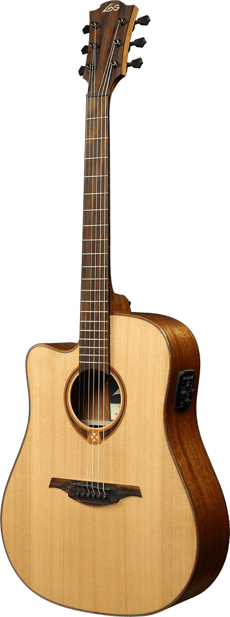 Guitare Lâg TL118DCE Lefty dreadnought cutaway electro