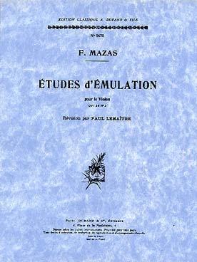 PARTITIONS MAZAS ETUDES DEMULATION POUR LE VIOLON