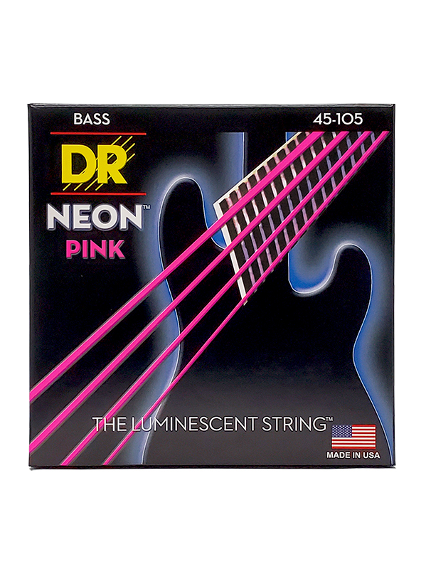 DR HI-DEF NEON - Pink, cordes basse, Medium 45-105