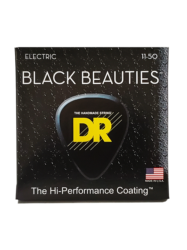 DR BLACK BEAUTIES - Black, cordes guitare électrique, Heavy 11-50