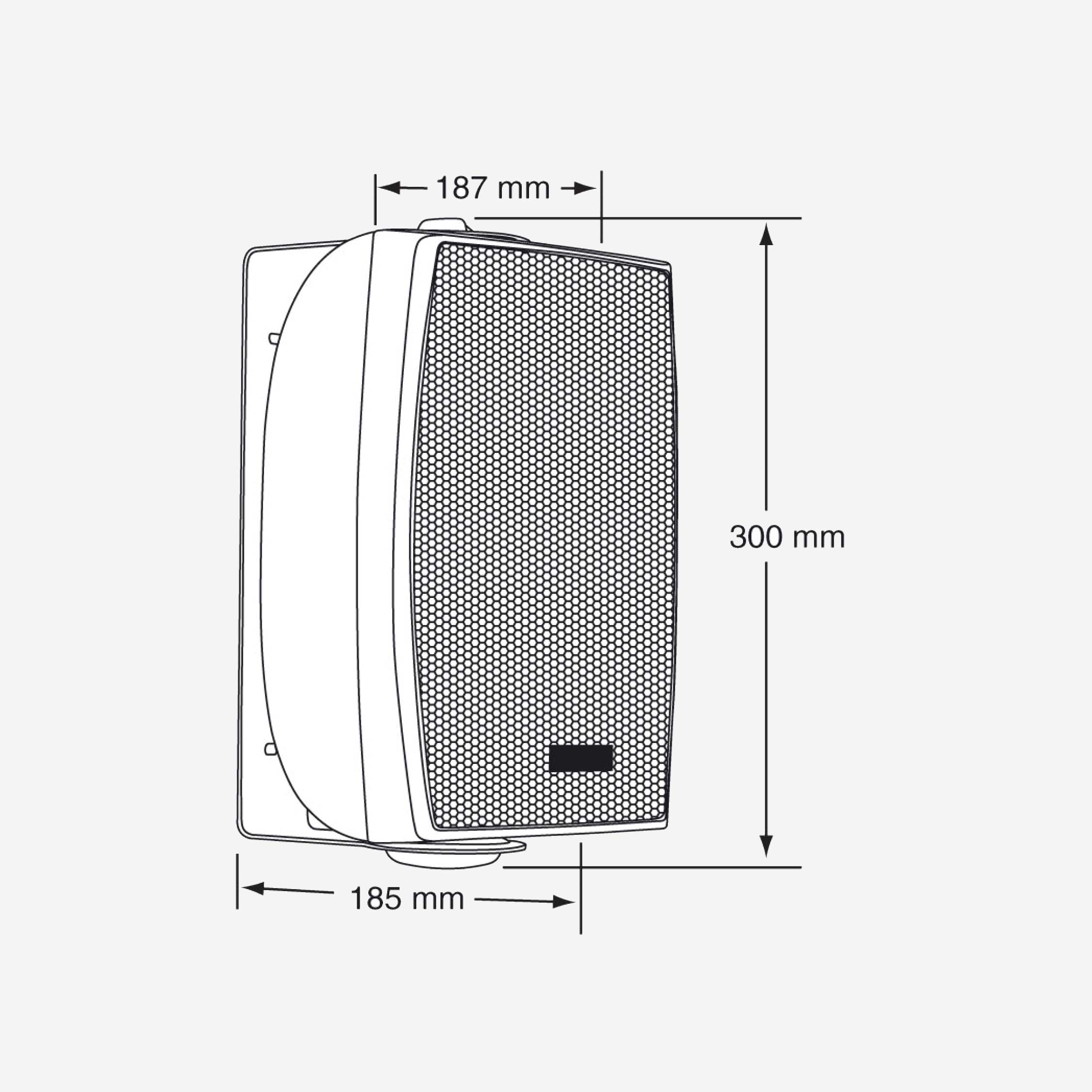 Audiophony - EHP520w - Enc. murale 5 L70/100V ABS 5/10/20W - Blanche