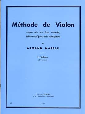 PARTITIONS ARMAND MASSAU methode violon vol 1   3ieme position