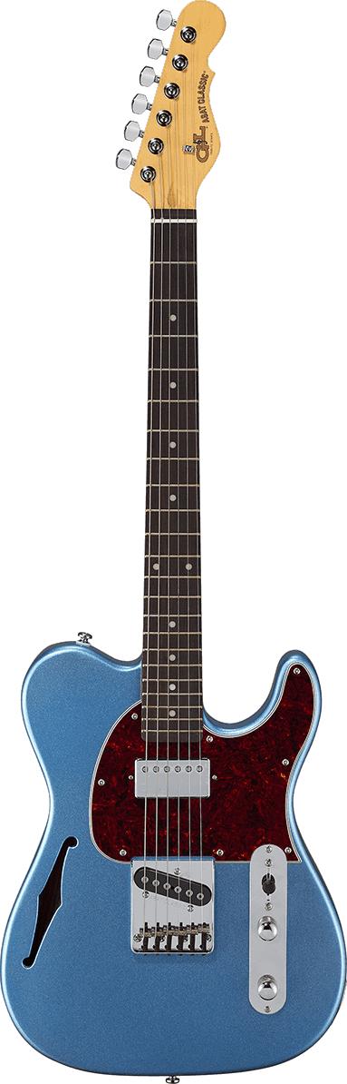 G&L - TASCBSH-LPB-R - Tribute ASAT Classic Bluesboy Semi-Hollow Lake Placid Blue, touche palissandre