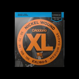 CORDES D'ADDARIO BASSE XL 50-135 LONG 5-STR