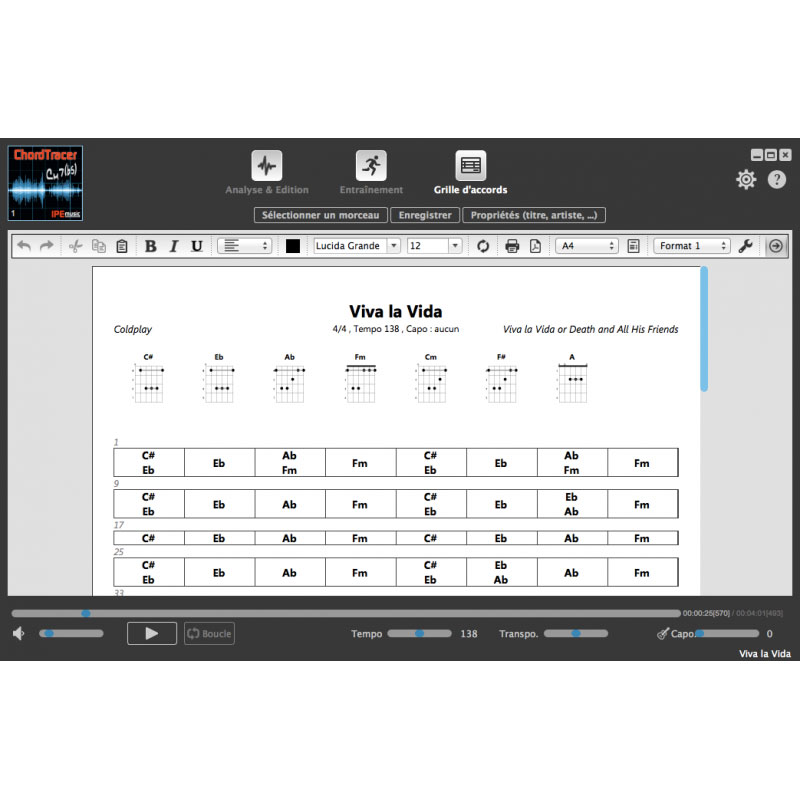 LOGICIEL IPE MUSIC CHORD TRACER