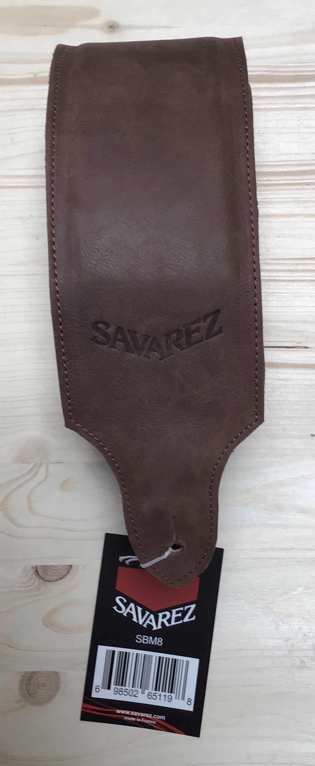 Strap brown SAVAREZ bass guitar width 8cm