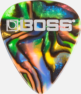 Pack 12 Médiators BOSS - Celluloid pick thin Abalone