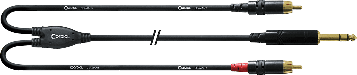 CABLE CORDIAL CFY3VCC Stéréo - Jack stéréo mâle/2 RCA - 3m