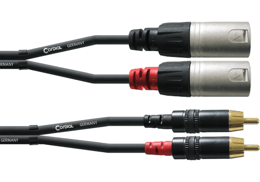 CABLE CORDIAL CFU1.5MC 2 RCA/2 XLR mâles - 1.5m