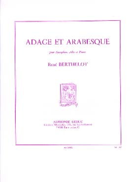 PARTITIONS BERTHELOT ADAGE ET ARABESQUE