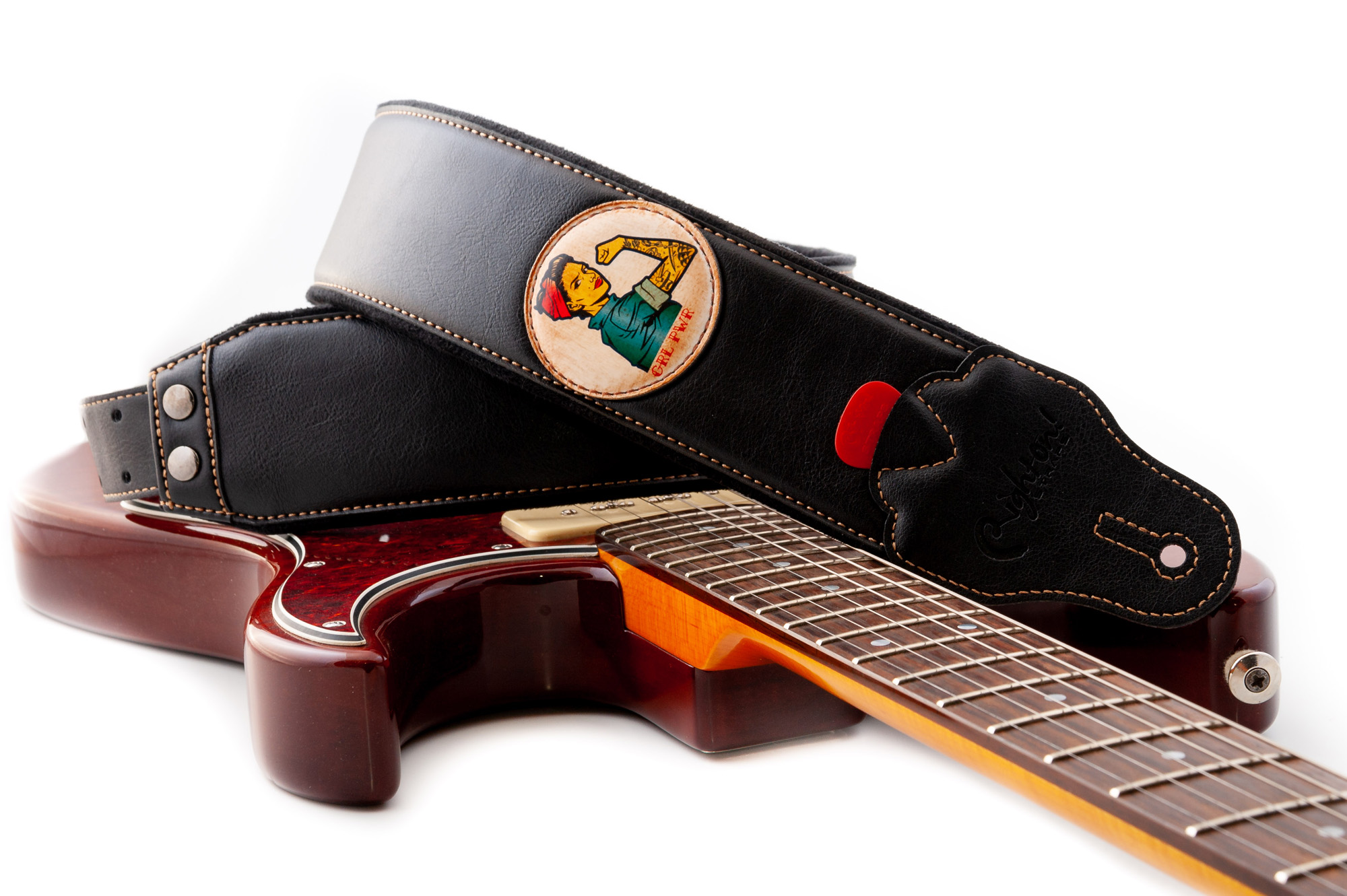 Sangle guitare / courroie VEGAN RIGHTON TATOO PIN-UP