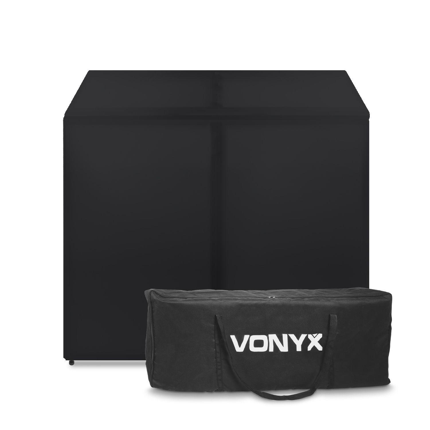 Vonyx - DJ STAND, PUPITRE AVEC LYCRA NOIR ET BLANC ET SACOCHES - DB3