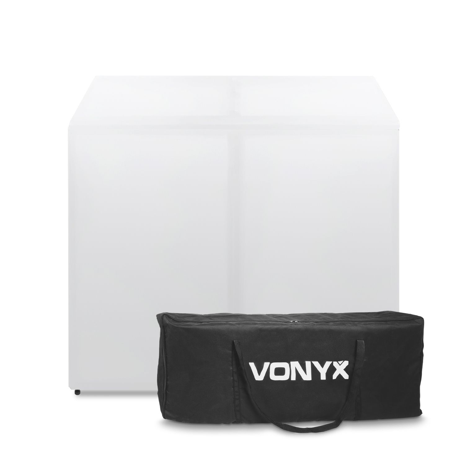 Vonyx - DJ STAND, PUPITRE AVEC LYCRA NOIR ET BLANC ET SACOCHES - DB3